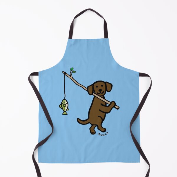 Item preview, Chocolate Labrador Retriever Fishing designed and sold by HappyLabradors.