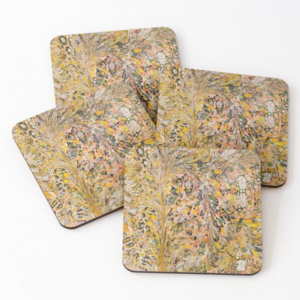 Item preview, Yellow green grey marbled design  designed and sold by 2ndBloom.