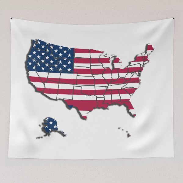 Item preview, United States Flag Map – Patriotic USA Design designed and sold by Breaking Shop.