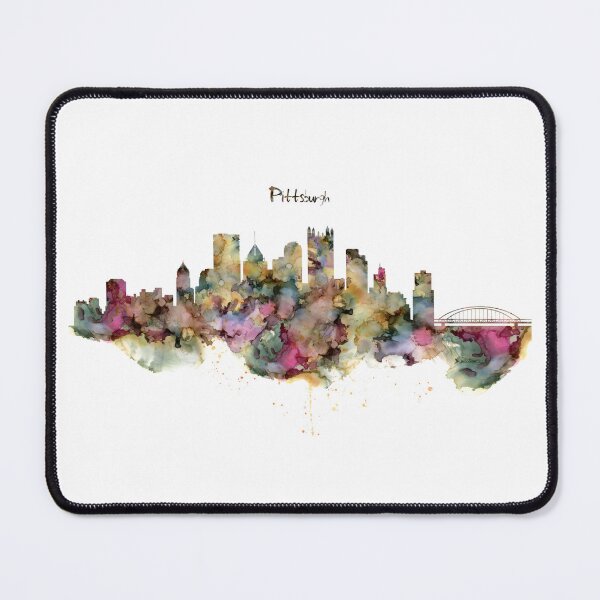 Item preview, Pittsburgh Skyline Watercolor Cityscape designed and sold by caracatita75.