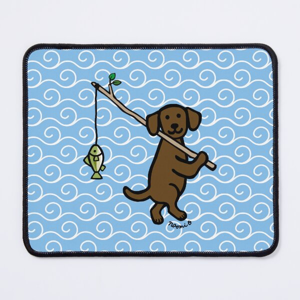 Item preview, Chocolate Labrador Retriever Fishing designed and sold by HappyLabradors.