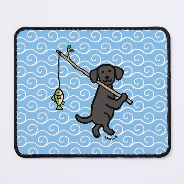 Item preview, Black Labrador Retriever Fishing designed and sold by HappyLabradors.