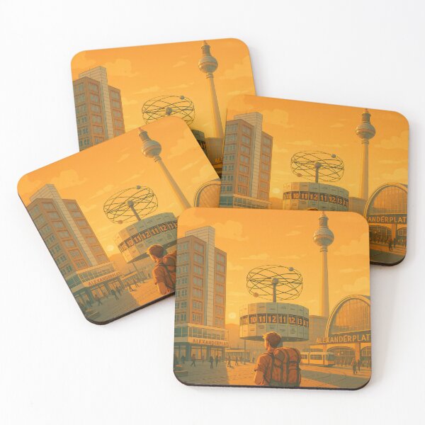 Item preview, I love Berlin Germany ALEXANDERPLATZ Poster and Greeting Card designed and sold by Earth Celebration Designs.