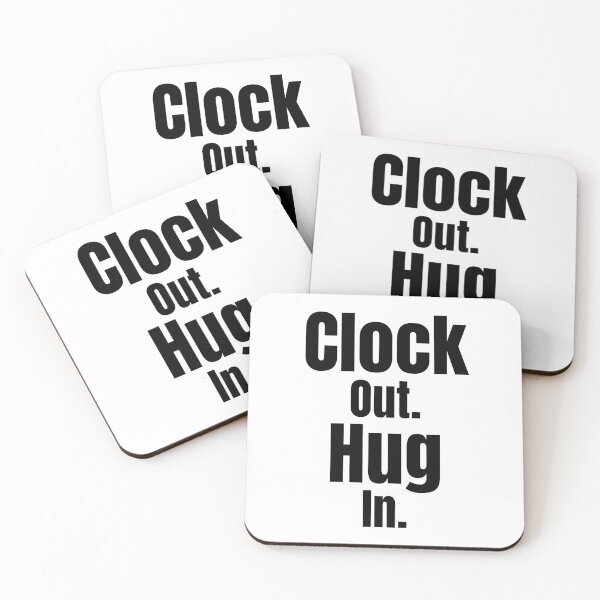 Item preview, Clock Out. Hug In – Sweet Minimal Quote for Work-Life Balance designed and sold by AlbCraft.