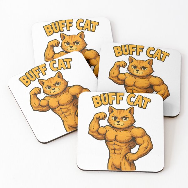 Item preview, Buff Cat – Strong Muscle Cat designed and sold by Kunst-Shirt.