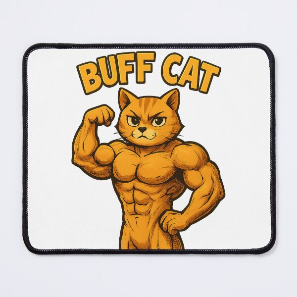 Item preview, Buff Cat – Strong Muscle Cat designed and sold by Kunst-Shirt.