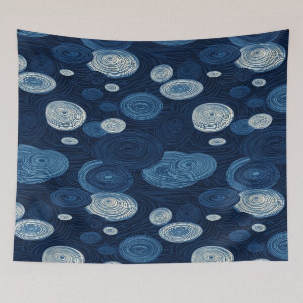 Item preview, Rain drops and puddle ripples pattern designed and sold by valerko26.