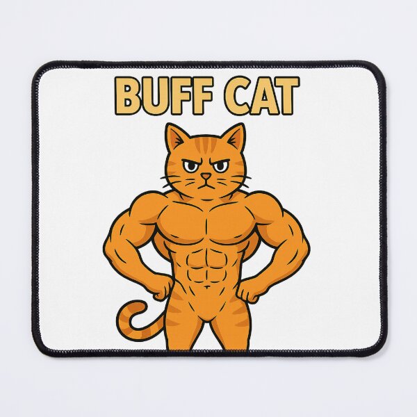 Item preview, Buff Cat Cartoon – Muscle Power designed and sold by Kunst-Shirt.