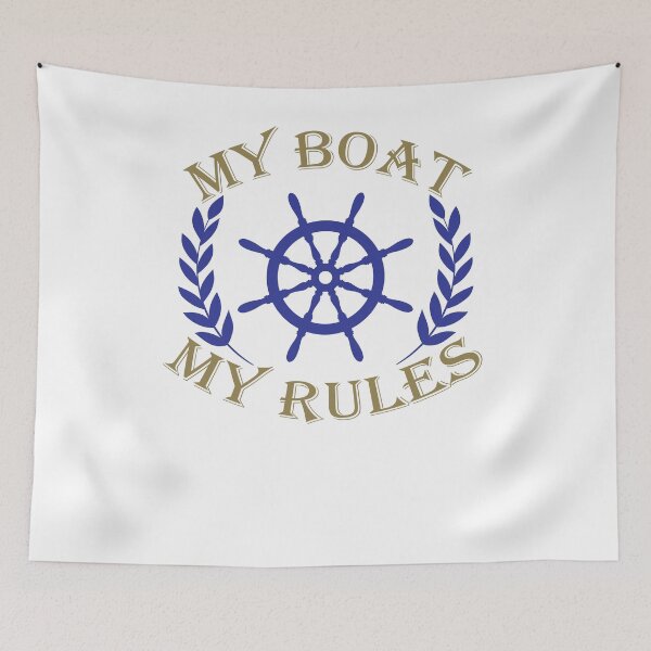 Item preview, Captain Boat my boat my rules motorboat designed and sold by MaximWundersee.