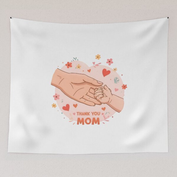 Artikelvorschau, Danke Mama – Süßes Muttertagsgeschenk mit Illustration von Kindern | EzzX entworfen und verkauft von EzzX.