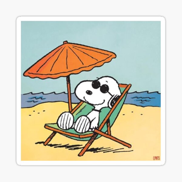 Aperçu de l'œuvre Snoopy à la plage ! créée et vendue par marsuncharted.