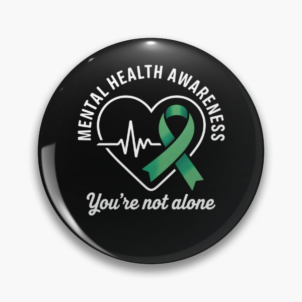 Item preview, Mental Health Awareness Heart Green Ribbon Support Women Men designed and sold by clothesy7.