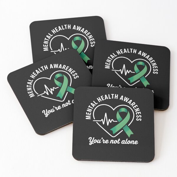 Item preview, Mental Health Awareness Heart Green Ribbon Support Women Men designed and sold by clothesy7.