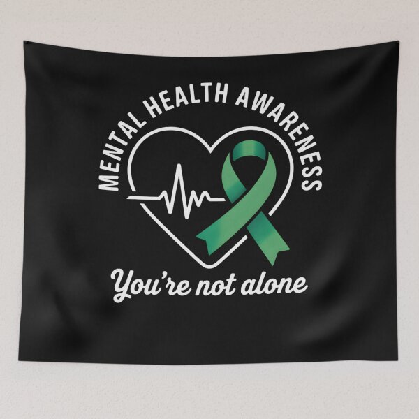 Item preview, Mental Health Awareness Heart Green Ribbon Support Women Men designed and sold by clothesy7.