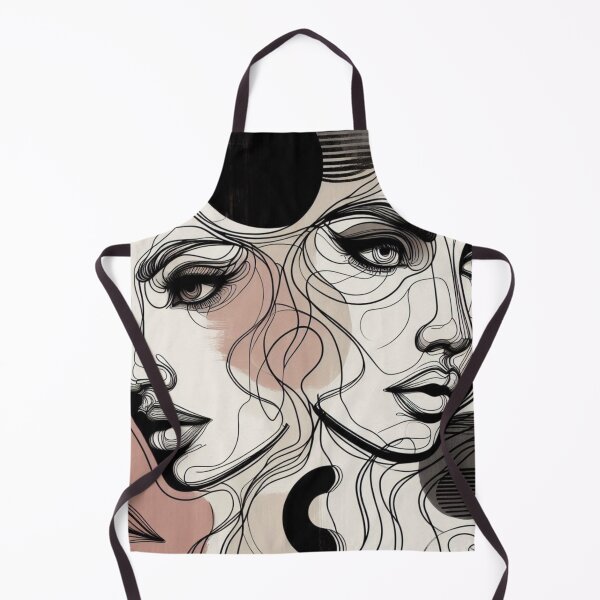 Item preview, Abstract Woman’s Head – AI Artwork with Bold Lines for Modern Women’s Clothing and Creative Fashion Accessories designed and sold by knalpot-design.