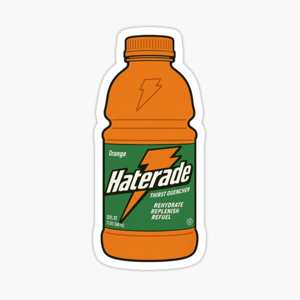 Artikel-Vorschau von Haterade-Flasche – Gatorade-Parodie, designt und verkauft von StickerWey.