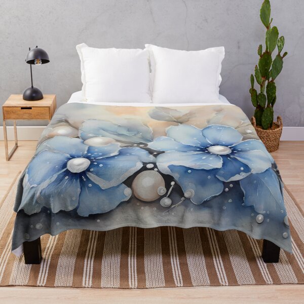 Item preview, Light Blue Flowers designed and sold by CalmnessbyChoice.