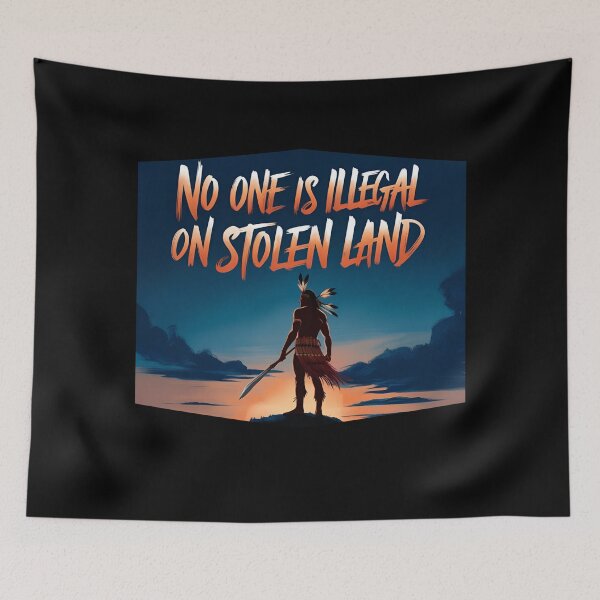 Item preview, Stolen Land Warrior Sunset Art designed and sold by ChicTrendz.