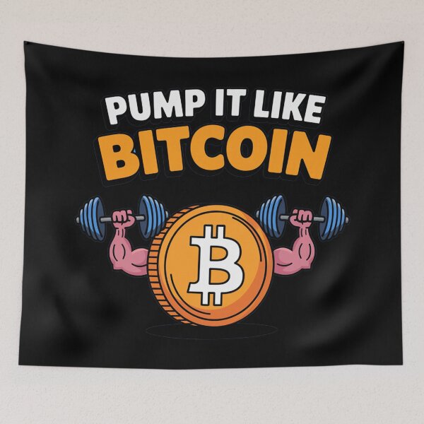 Item preview, Pump it like bitcoin, bitcoin crypto fitness designed and sold by NoetherSym.