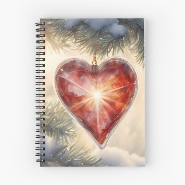 Item preview, Red Glowing Heart Bauble designed and sold by CalmnessbyChoice.