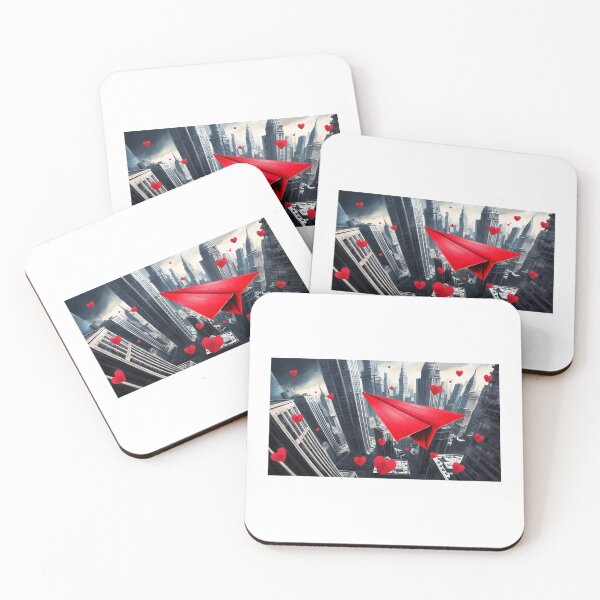 Item preview, LITTLE RED PAPER AIRPLANE IN THE CITY designed and sold by gabrielvlmx.