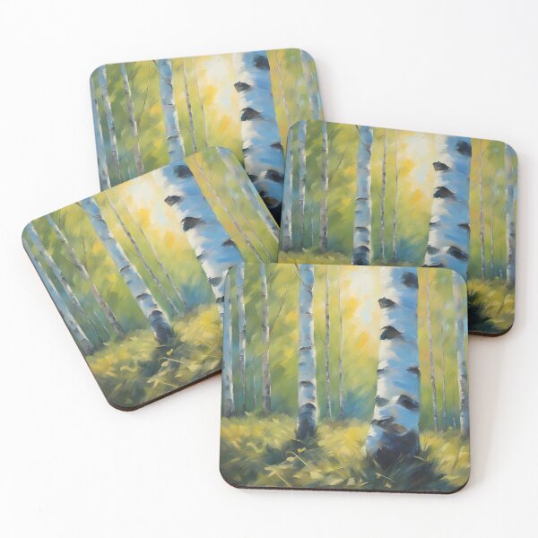Item preview, Birch Trees at Sunrise designed and sold by CalmnessbyChoice.
