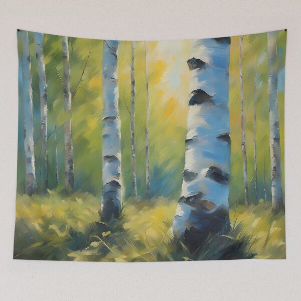 Item preview, Birch Trees at Sunrise designed and sold by CalmnessbyChoice.