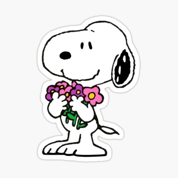Item preview, Snoopy With Flowers designed and sold by marsuncharted.