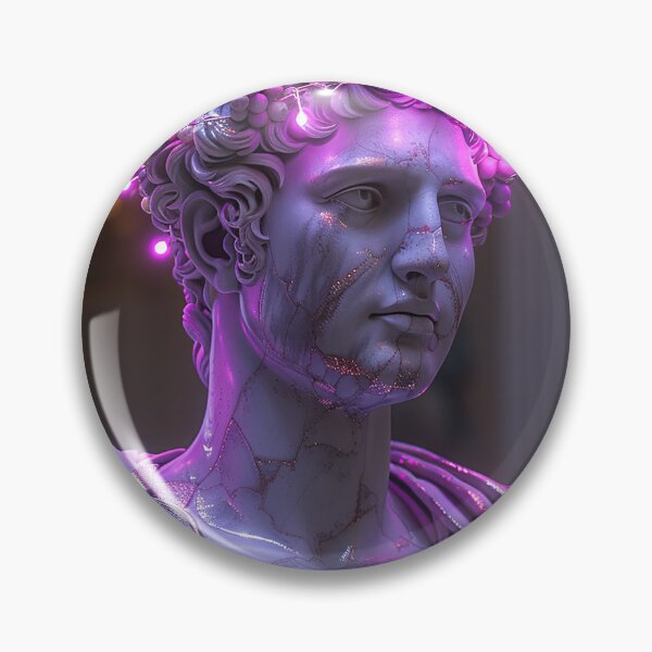 Item preview, Neon Roman Bust Statue Purple Aesthetic	 designed and sold by weirdfishes123.