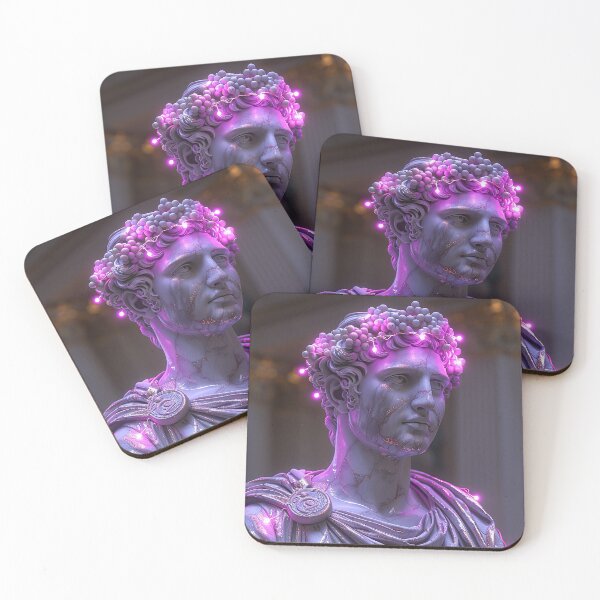 Item preview, Neon Roman Bust Statue Purple Aesthetic	 designed and sold by weirdfishes123.