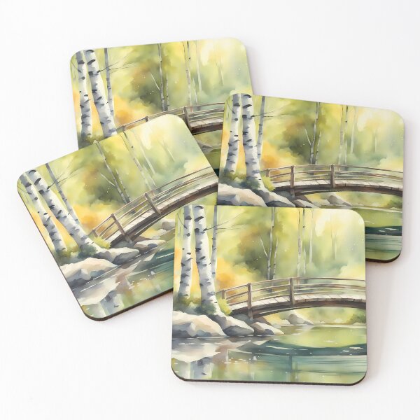 Item preview, Autumn Bridge in Forest  designed and sold by CalmnessbyChoice.