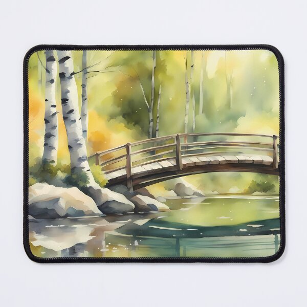 Item preview, Autumn Bridge in Forest  designed and sold by CalmnessbyChoice.