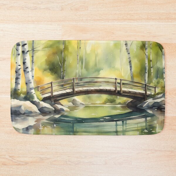 Item preview, Autumn Bridge in Forest  designed and sold by CalmnessbyChoice.