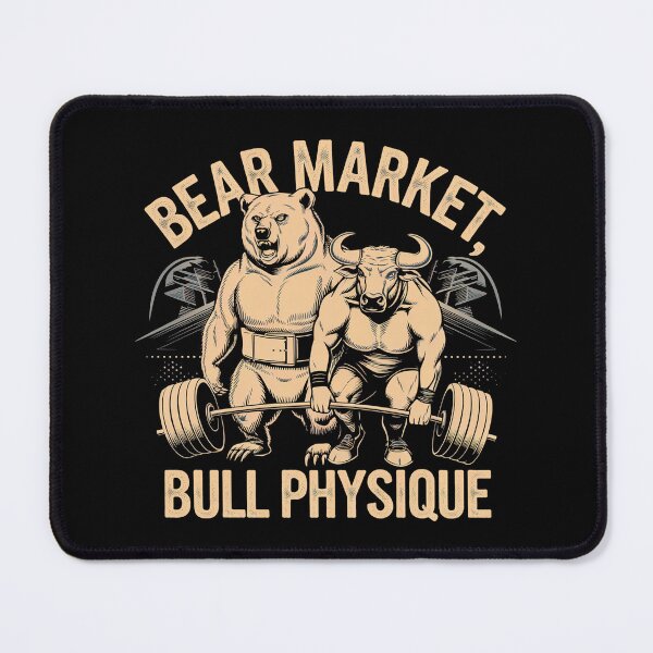 Item preview, Bear market, bull physique, bitcoin crypto fitness designed and sold by NoetherSym.
