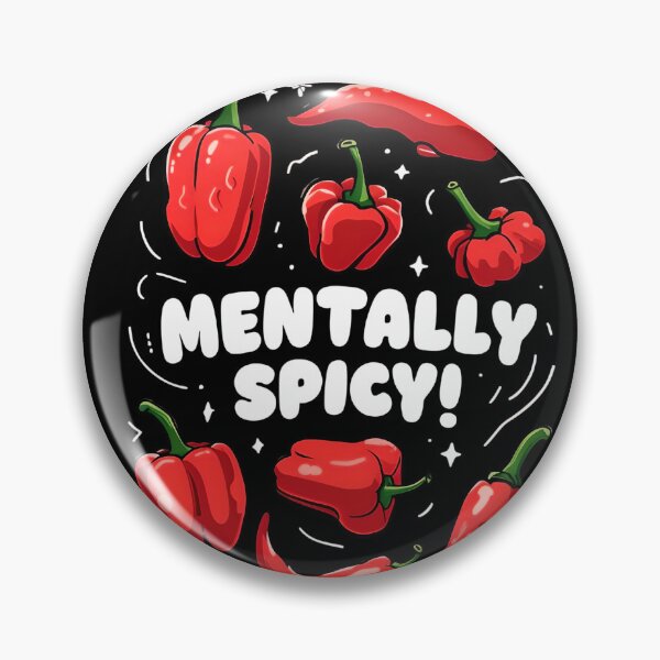 Item preview, Mentally Spicy – Funny Hot Pepper Mental Health Humor Design ADHD Autism designed and sold by PeachyPeachPrnt.
