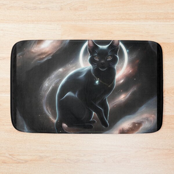 Item preview, Cat floating at the nucleus of the universe, surrounded by sparkling stardust and glittering celestial formations designed and sold by Paul-Place.