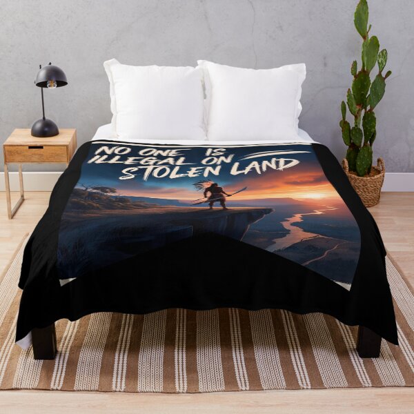 Item preview, Indigenous Warrior Sunset Cliff Art designed and sold by ChicTrendz.