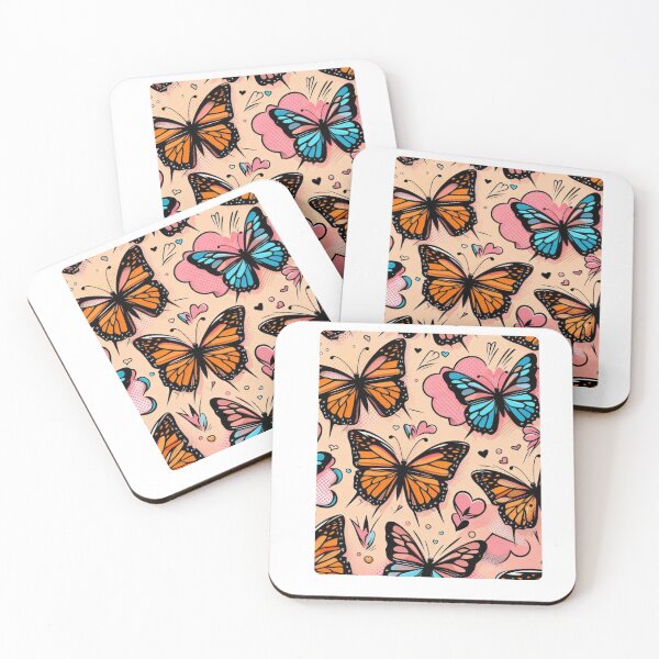 Item preview, Colorful Comic Butterflies – AI Artwork for Women’s Clothing and Accessories for Nature and Animal Lovers designed and sold by knalpot-design.