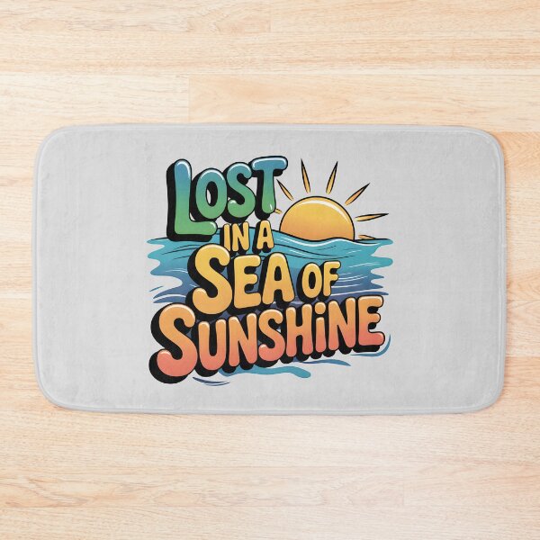 Item preview, Lost in a Sea of Sunshine Bright Summer Quote designed and sold by Jollys-ArtShop.