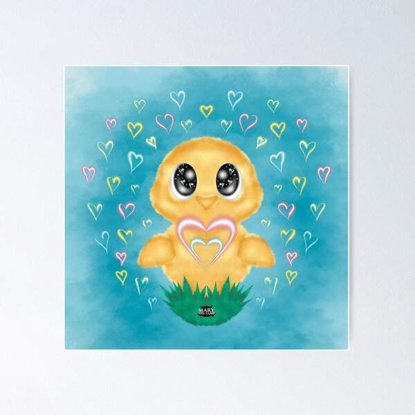 Item preview, Heartily Cutest Chick Of Neon Hearts designed and sold by Mary The Vamp.