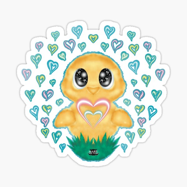 Item preview, Heartily Cutest Chick Of Neon Hearts designed and sold by Mary The Vamp.