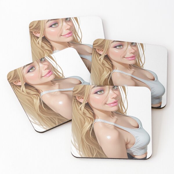 Item preview, blonde woman in tank top 2 designed and sold by obstinator.