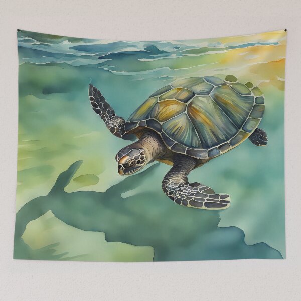 Item preview, Turtle in Turquoise Ocean designed and sold by CalmnessbyChoice.