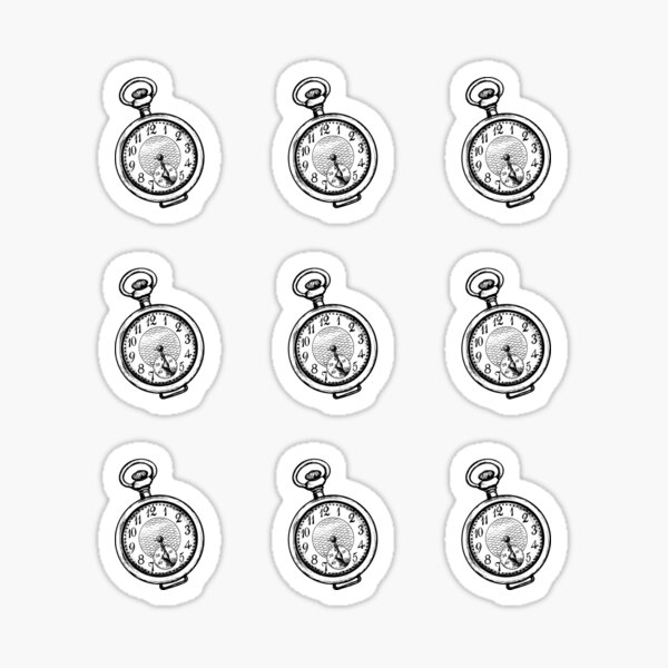 Item preview, Paquete de pegatinas de relojes de Dark Academia designed and sold by Croquis & Delight.