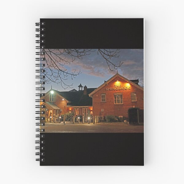 Item preview, The Springbrook pub, Stockport Road, Grappenhall, South Warrington, Cheshire,  WA4 2WA at dusk designed and sold by Local gifts from HotpixUK .