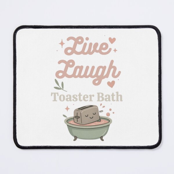 Item preview, Live Laugh Toaster Bath – Ironic Pastel Aesthetic designed and sold by MoonWhisker4.