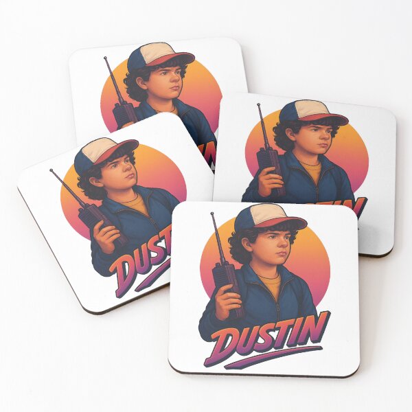 Aperçu de l'œuvre T-shirt rétro Dustin Henderson – T-shirt fan art Stranger Things des années 80 créée et vendue par WAUZ.