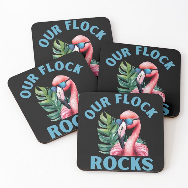 Item preview, Our Flock Rocks Flamingo  designed and sold by FurrFunPrints.