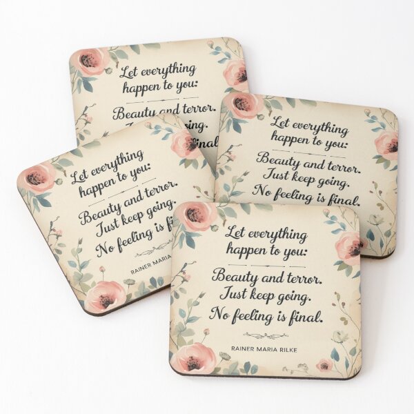 Item preview, Let Everything Happen to You – Rilke Quote Jojo Rabbit Poster designed and sold by TulipsArtDesigns .