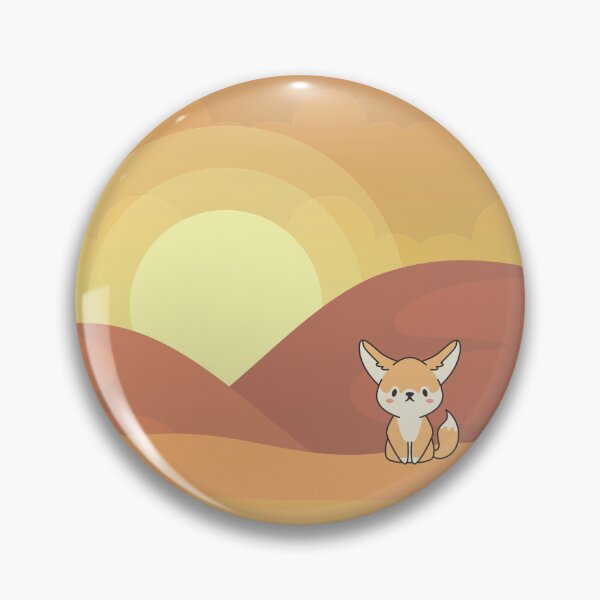 Item preview, Cozy Fennec Fox in Desert Landscape designed and sold by PastelPuppy.